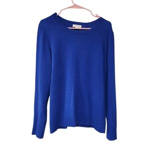 Nordstrom Cashmere Crewneck Sweater Blue Size L